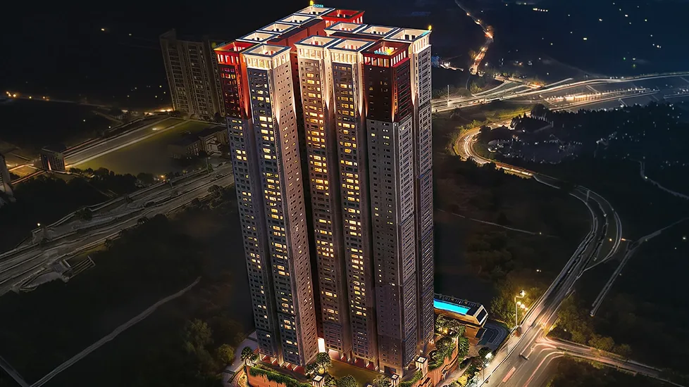 Brigade Barcelona — single lake-facing tower at Neopolis, Kokapet, at launch